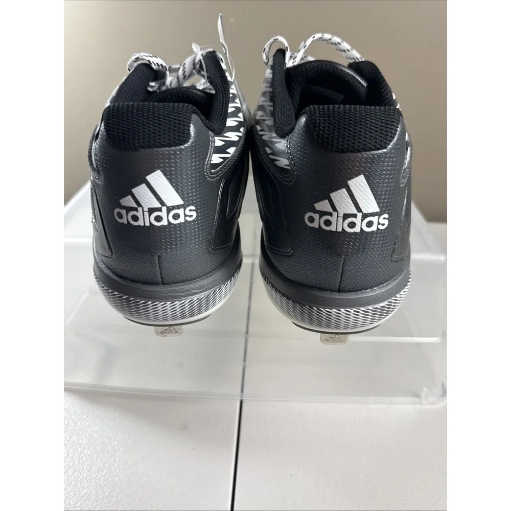 NEW Adidas PowerAlley 3 Baseball Cleats Men US 11.5 Litestrike Iron Skin BLK GRY